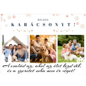 3fényképes mágnes - családos idézettel