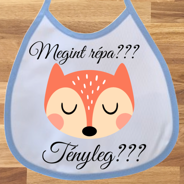 Baba előke fiús - Már megint répa?? (rókás)