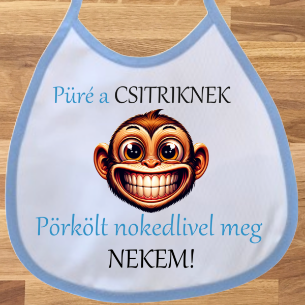 Baba előke fiús - Püré a csitriknek... (makis)