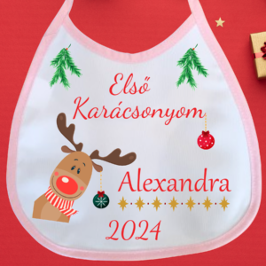 Baba előke lányos - első Karácsonyom 2024